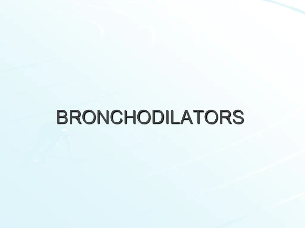 bronchodilators 1