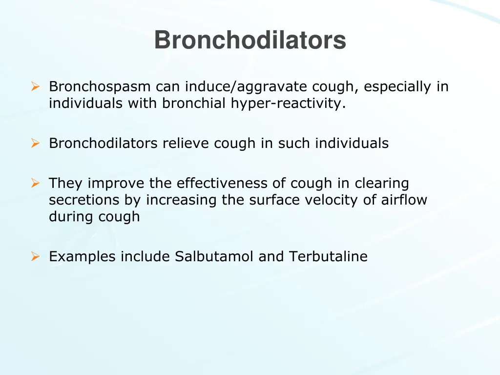 bronchodilators