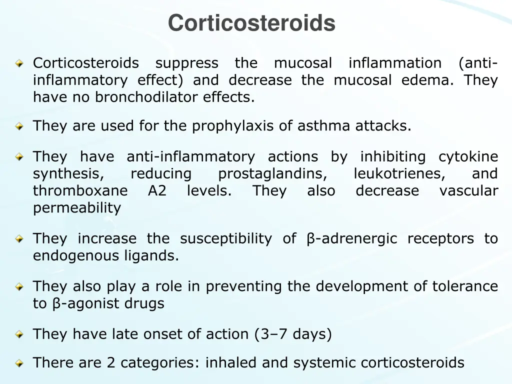 corticosteroids