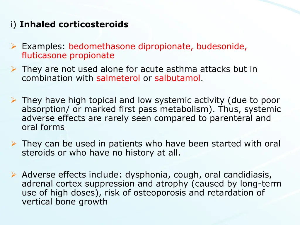 i inhaled corticosteroids