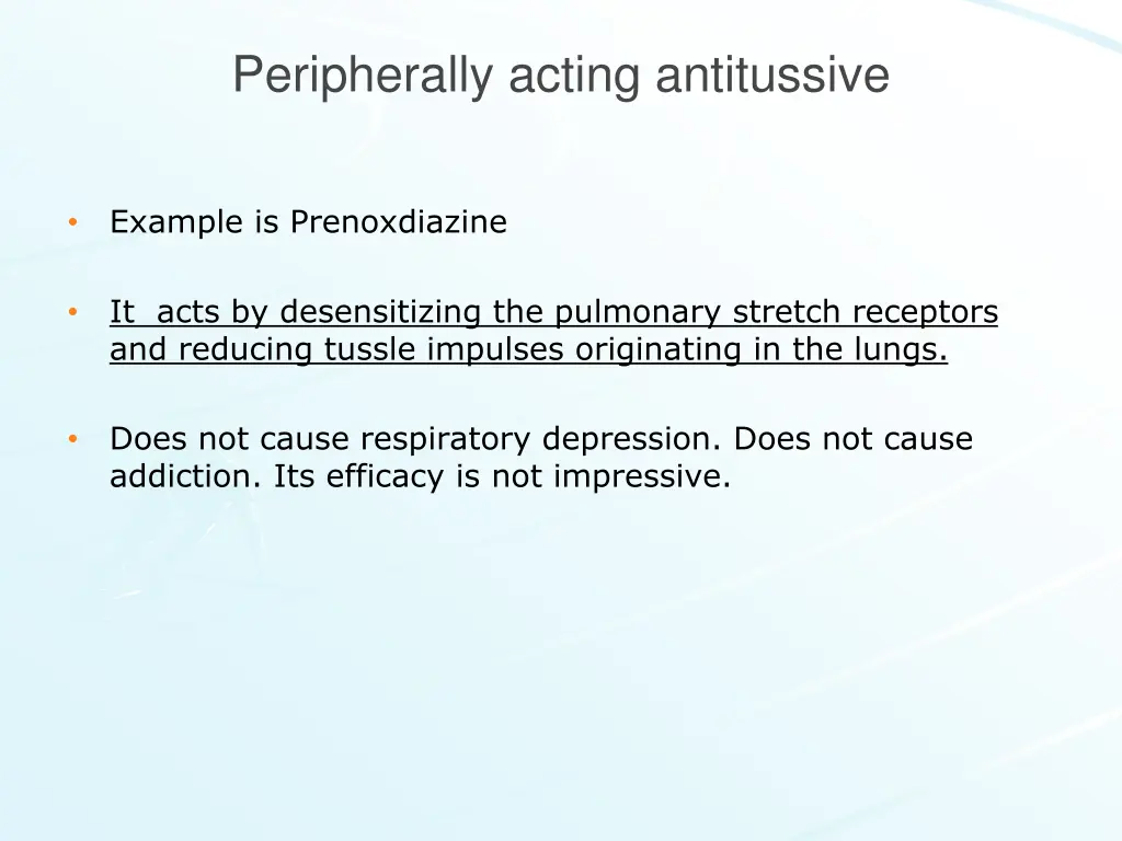 peripherally acting antitussive