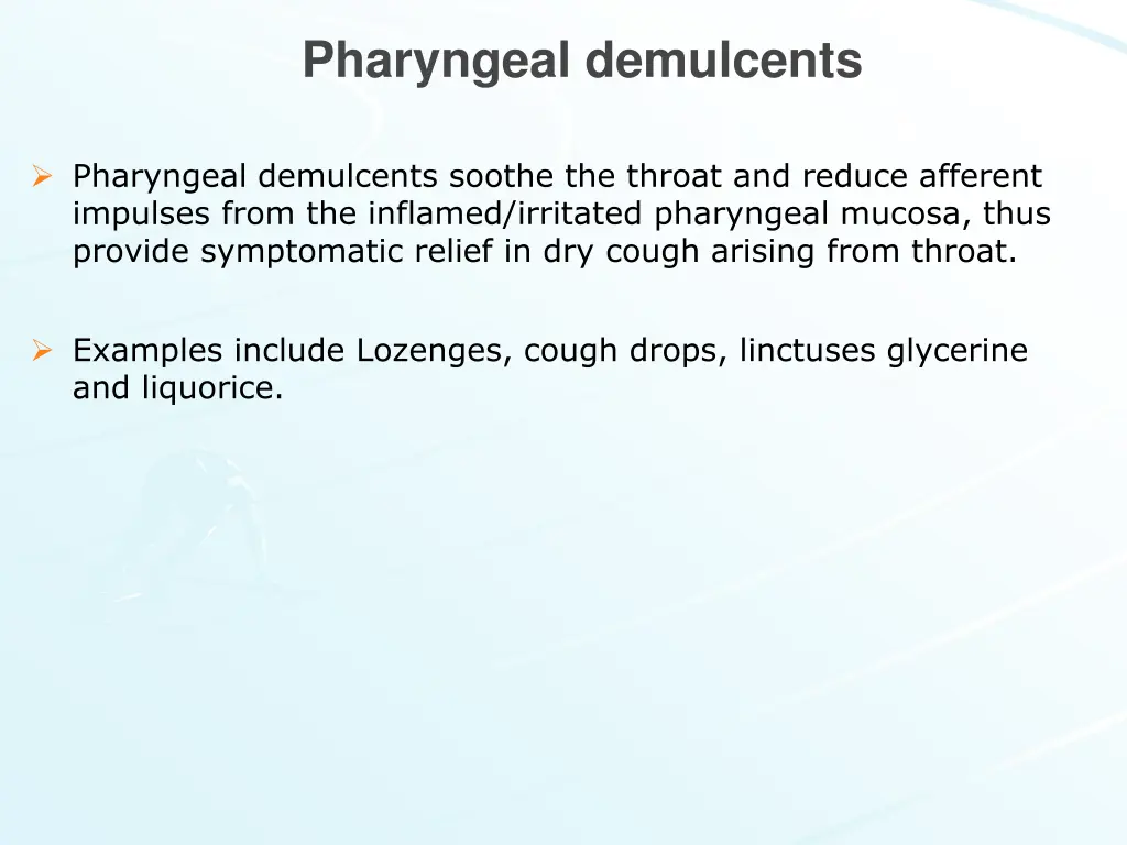 pharyngeal demulcents