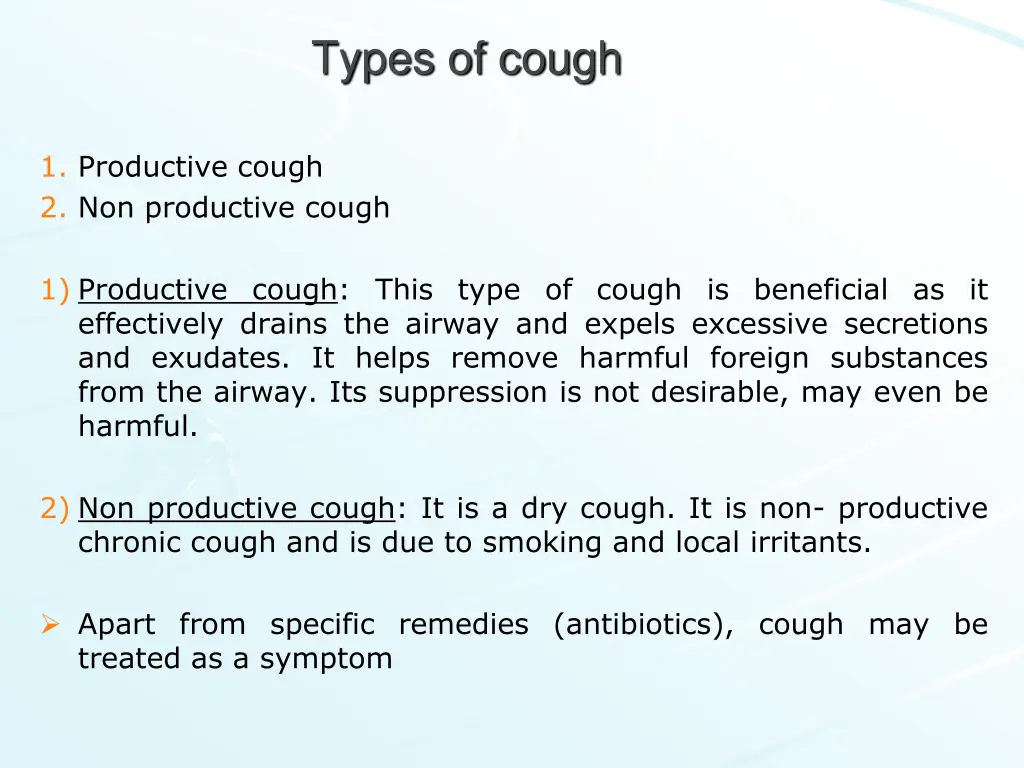 types of cough