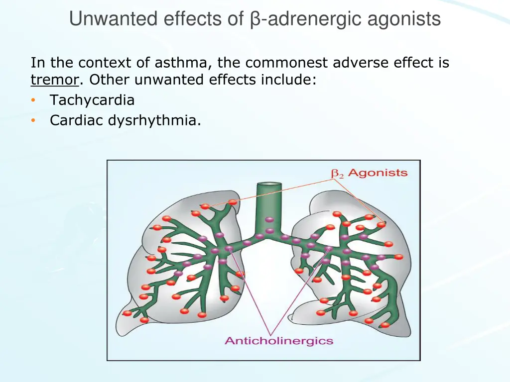 unwanted effects of adrenergic agonists