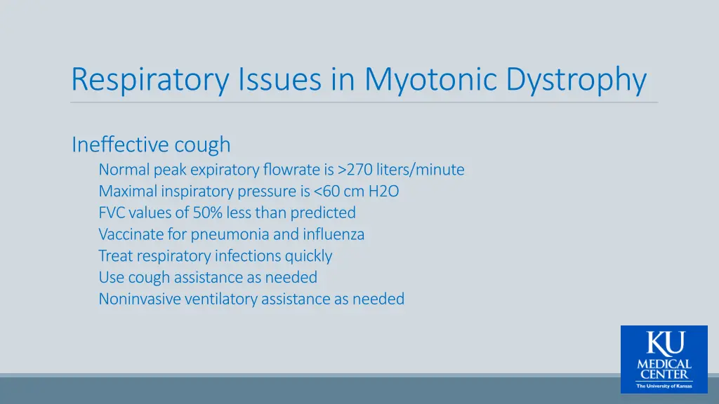 respiratory issues in myotonic dystrophy