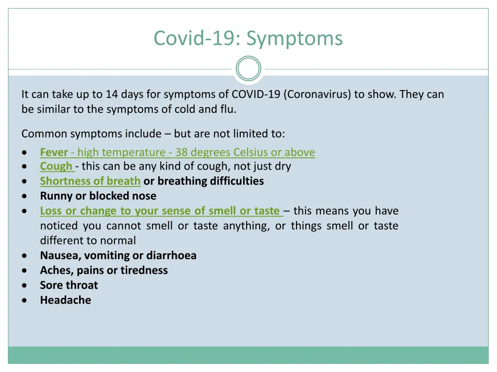 covid 19 symptoms