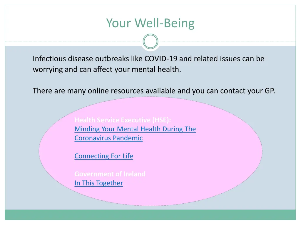 your well being