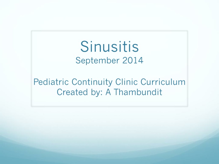 sinusitis september 2014