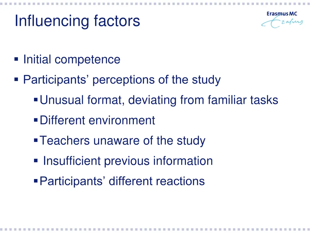 influencing factors