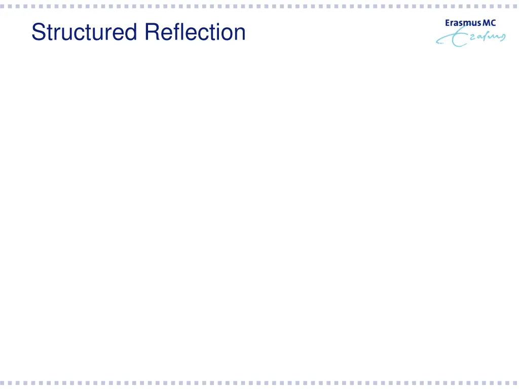 structured reflection