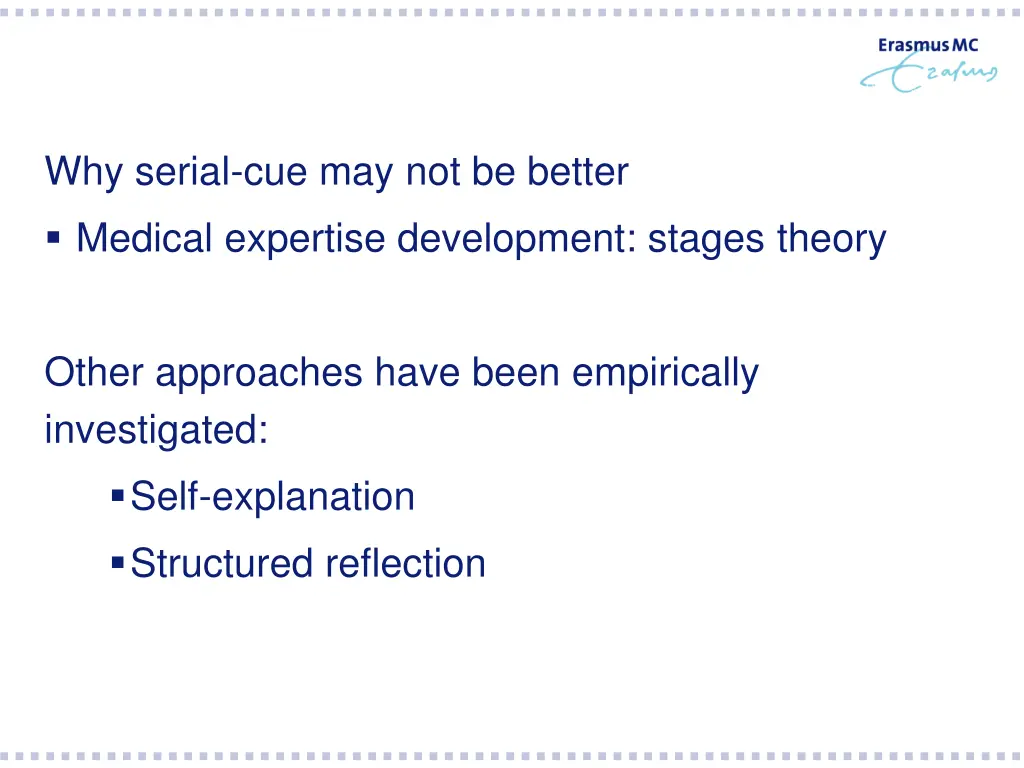 why serial cue may not be better 1