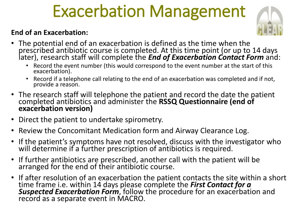 exacerbation management exacerbation management 4