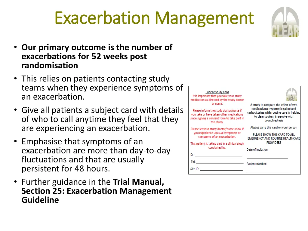 exacerbation management exacerbation management