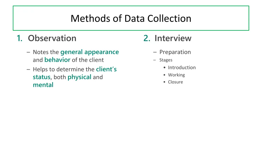 methods of data collection