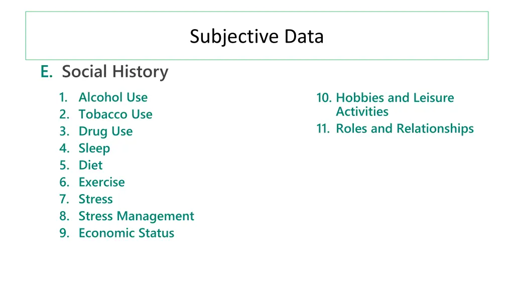 subjective data 3