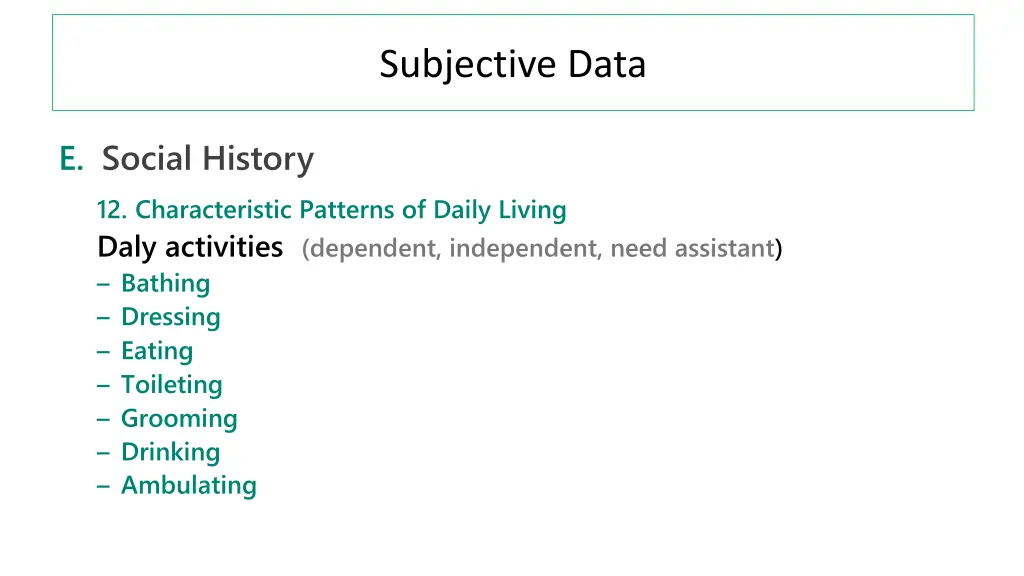 subjective data 4