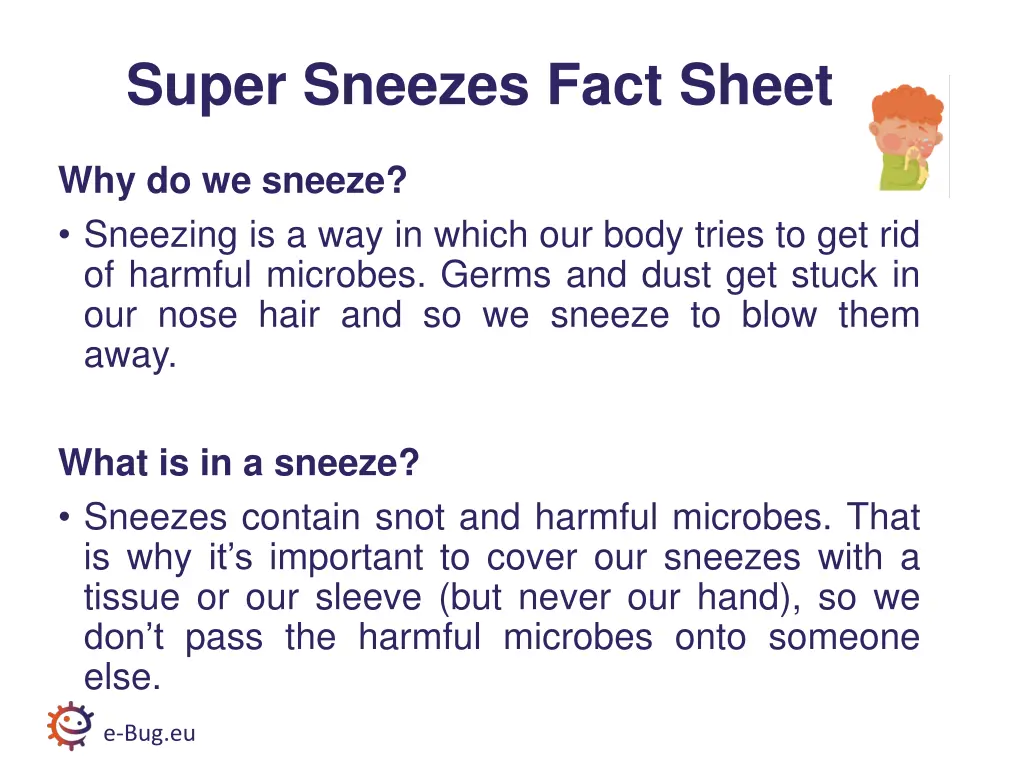 super sneezes fact sheet