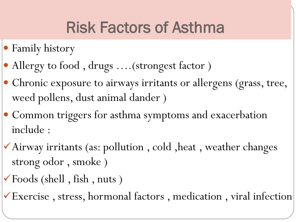 risk factors of asthma risk factors of asthma