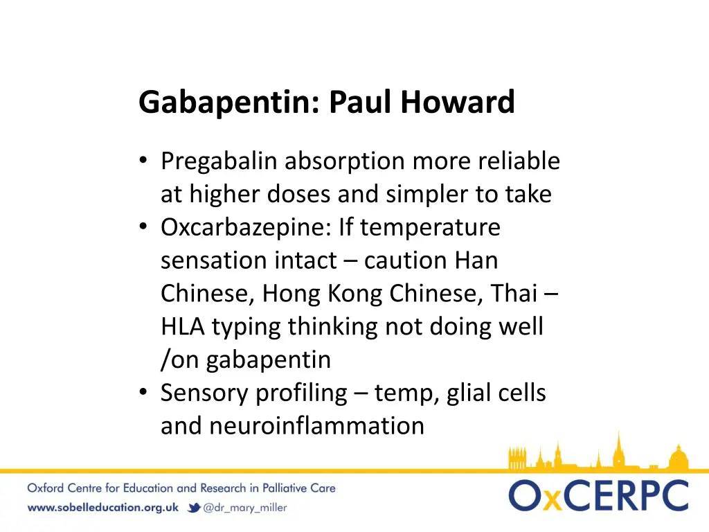 gabapentin paul howard