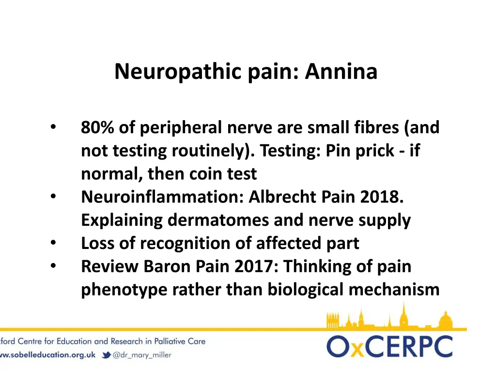 neuropathic pain annina