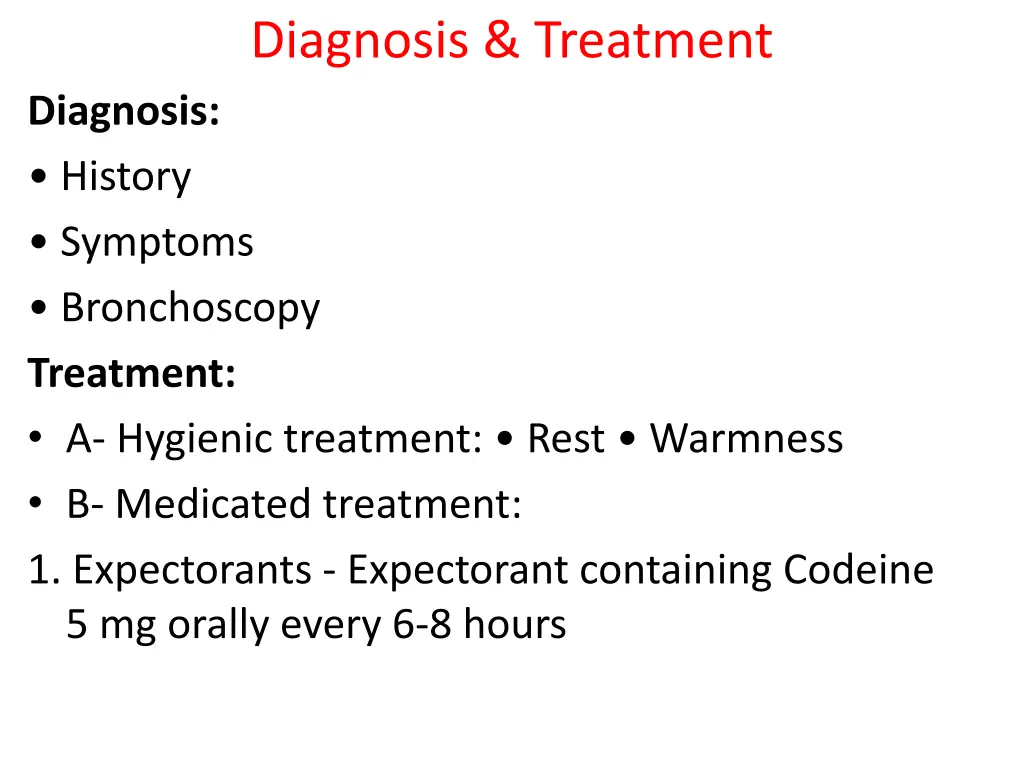 diagnosis treatment