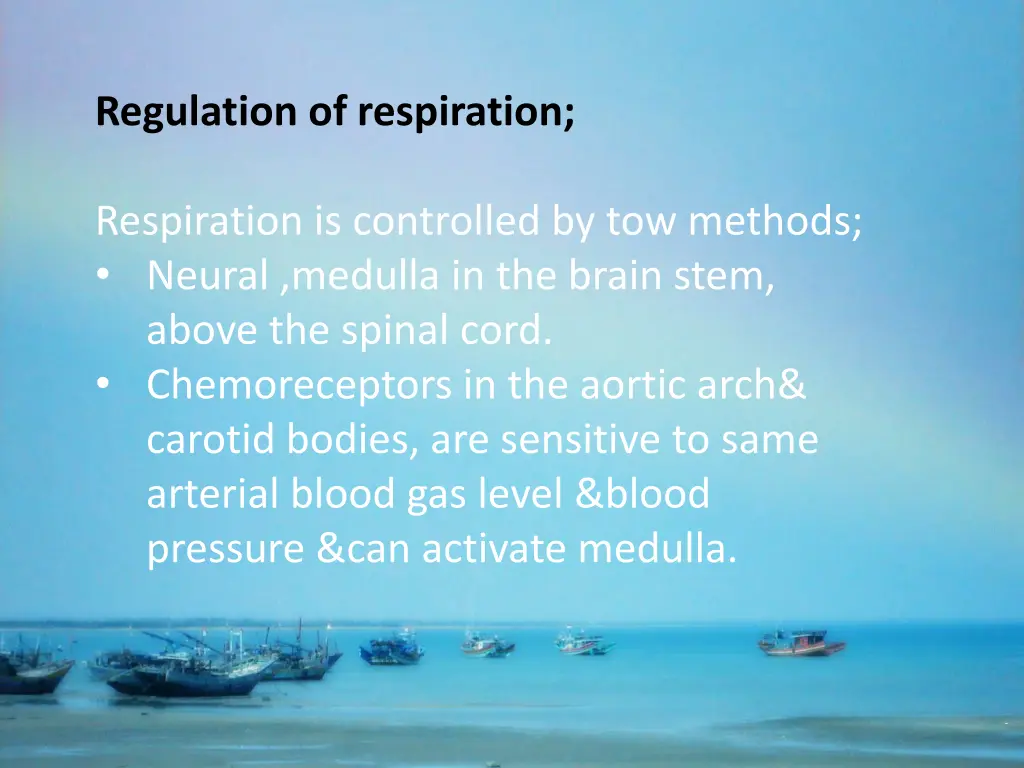 regulation of respiration