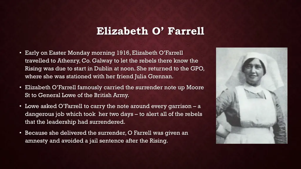 elizabeth o farrell