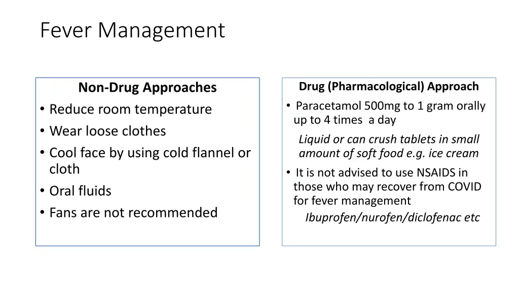 fever management