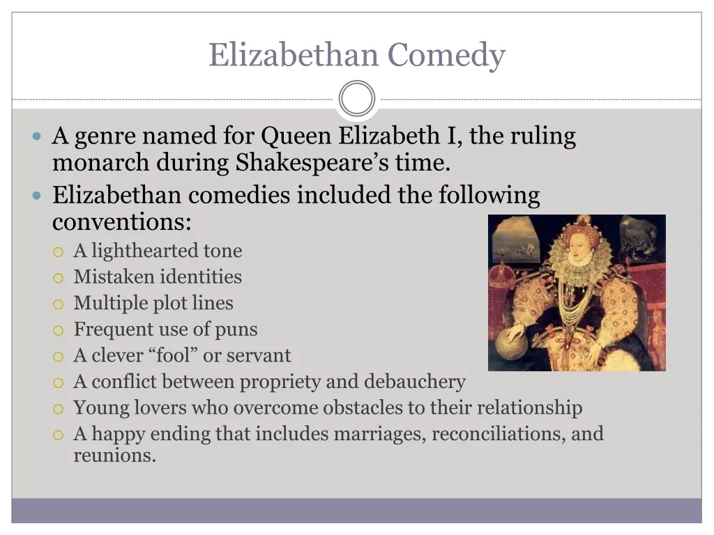 elizabethan comedy