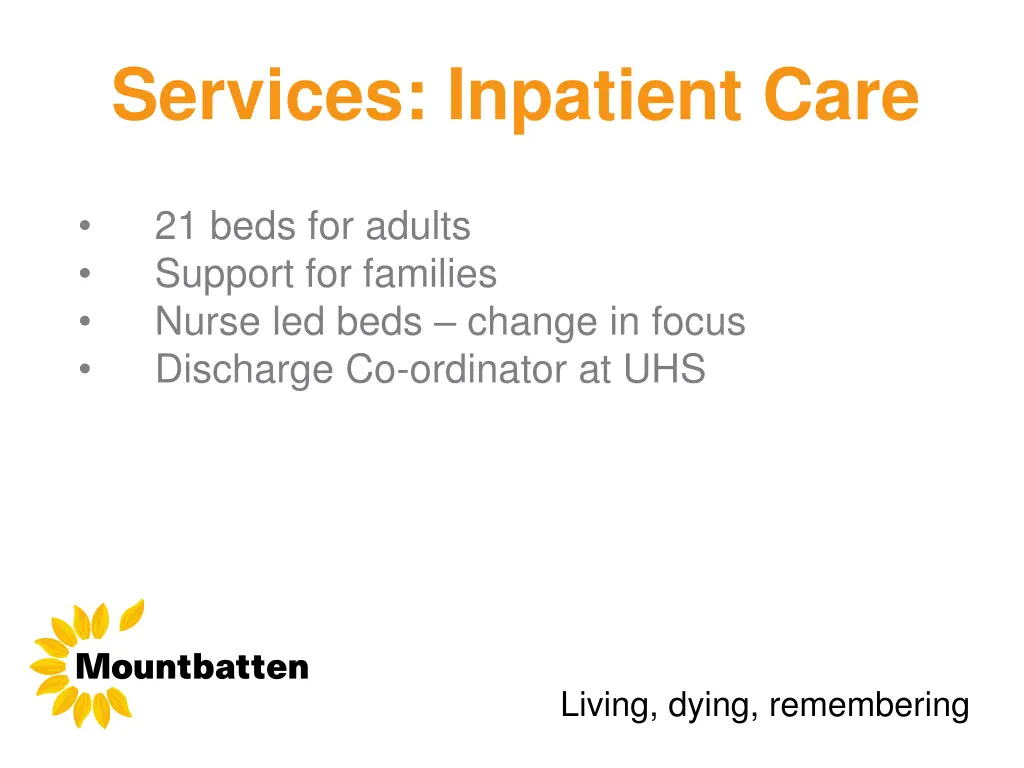 services inpatient care