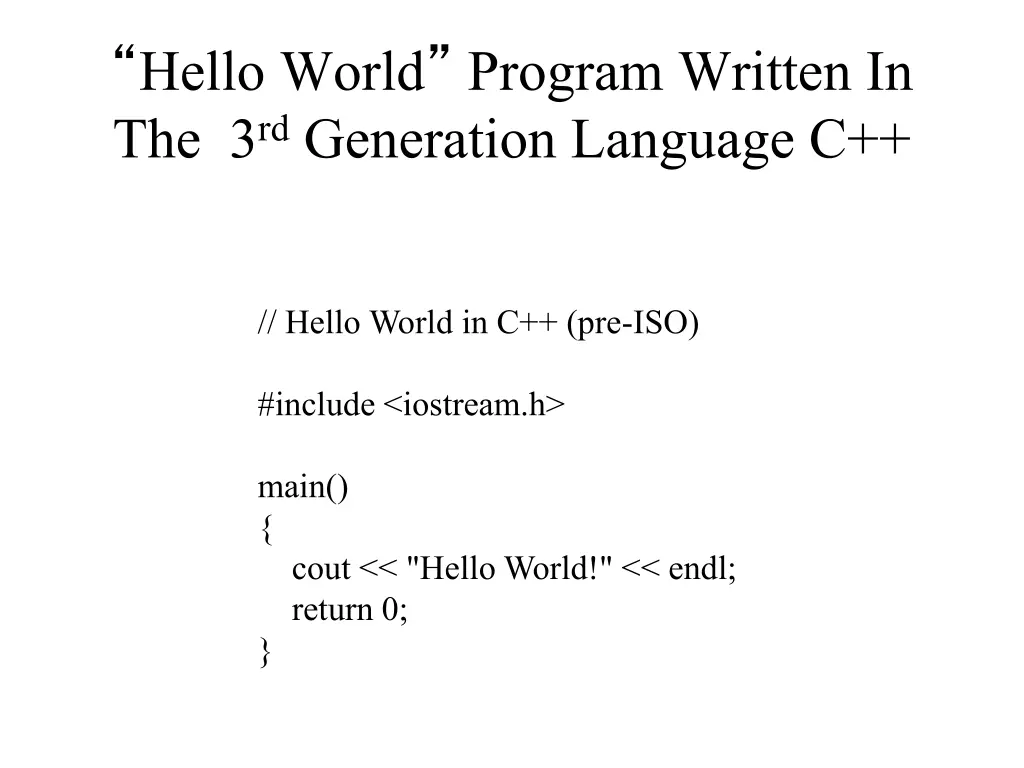 hello world program written