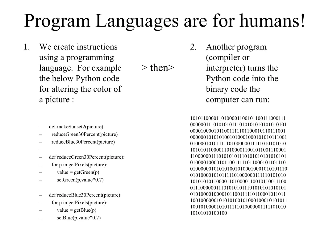 program languages are for humans