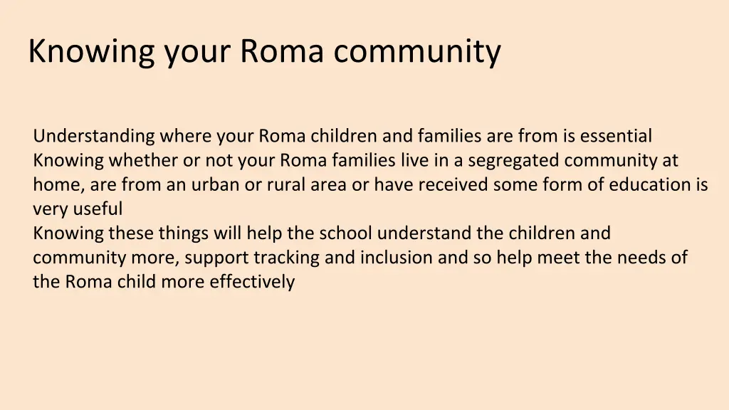 knowing your roma community 2