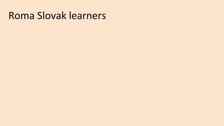 roma slovak learners