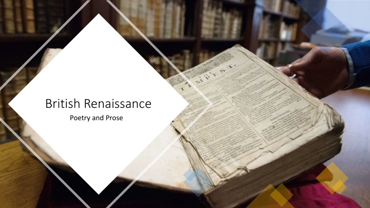 british renaissance poetry and prose