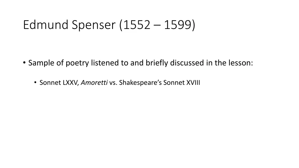 edmund spenser 1552 1599 1