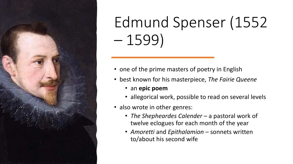 edmund spenser 1552 1599