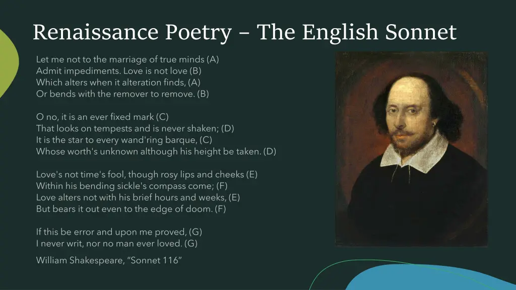 renaissance poetry the english sonnet