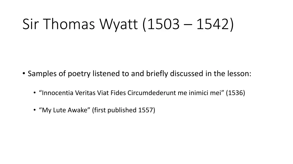 sir thomas wyatt 1503 1542 1