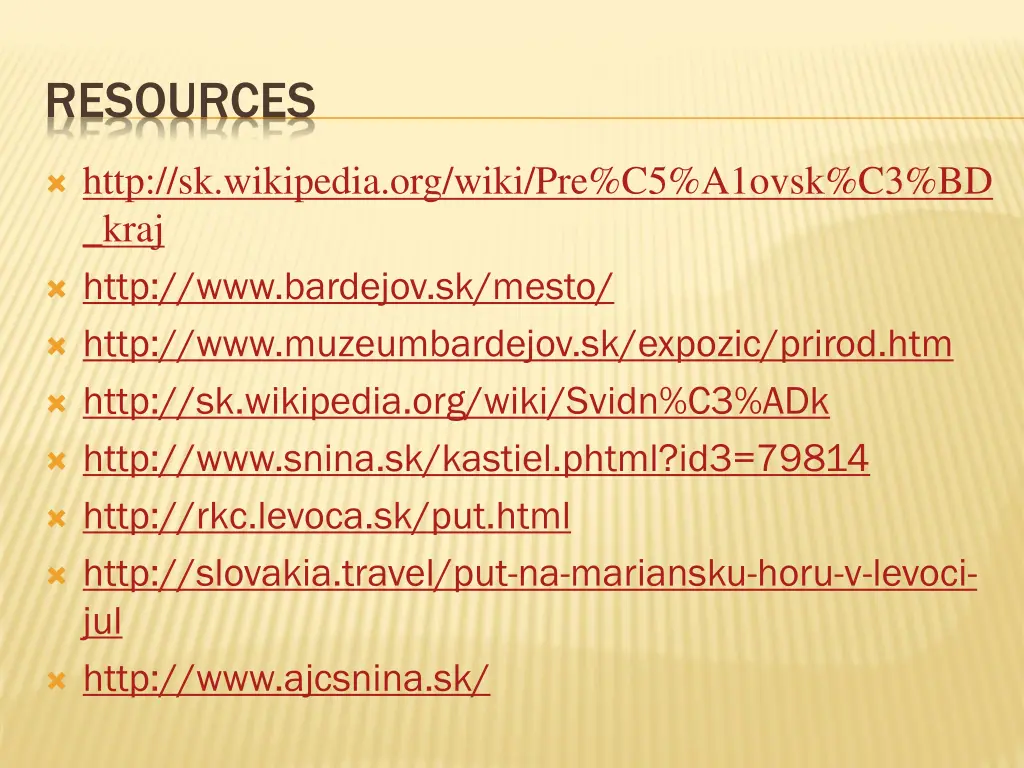 resources