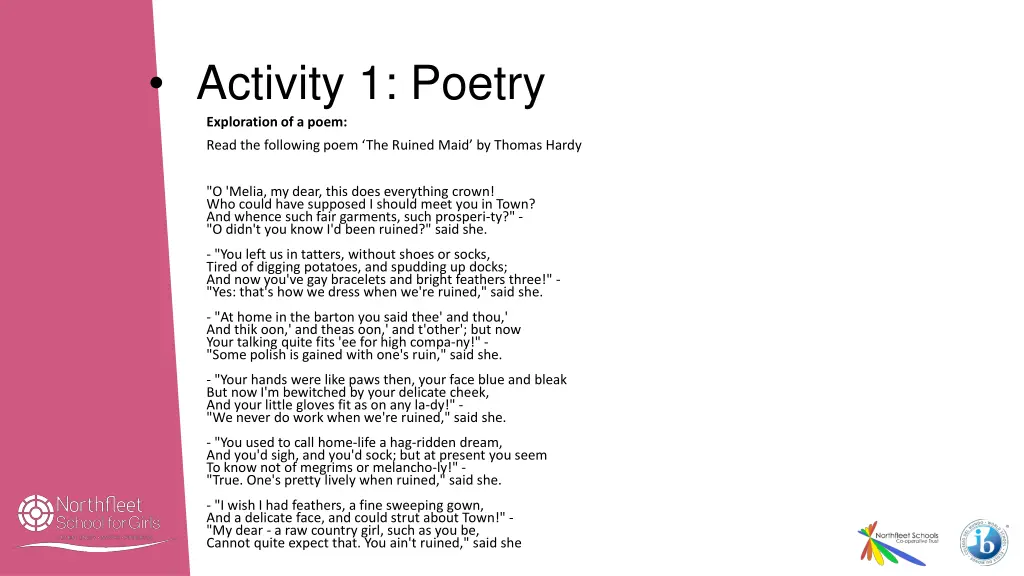 activity 1 poetry exploration of a poem