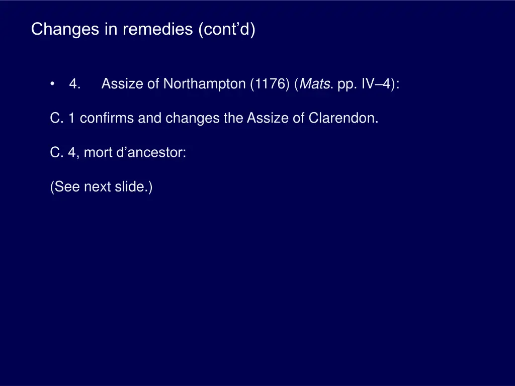 changes in remedies cont d 2