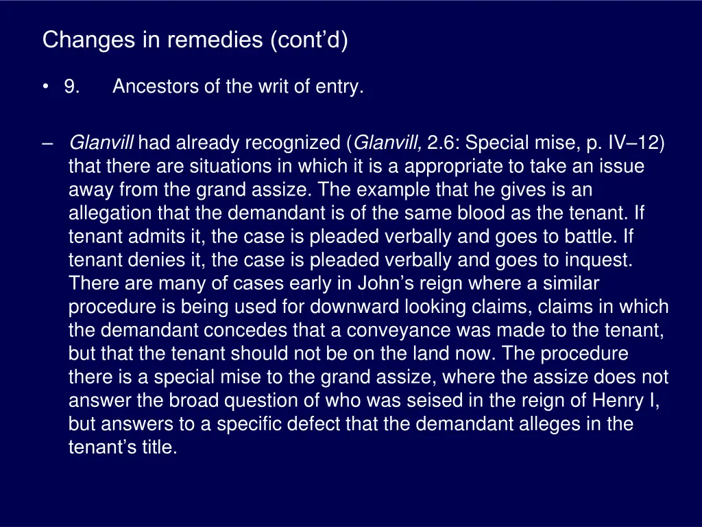 changes in remedies cont d 7