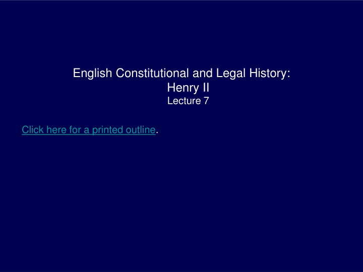 english constitutional and legal history henry