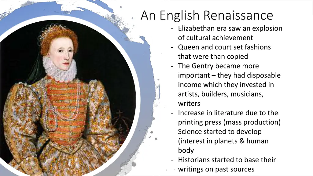 an english renaissance elizabethan