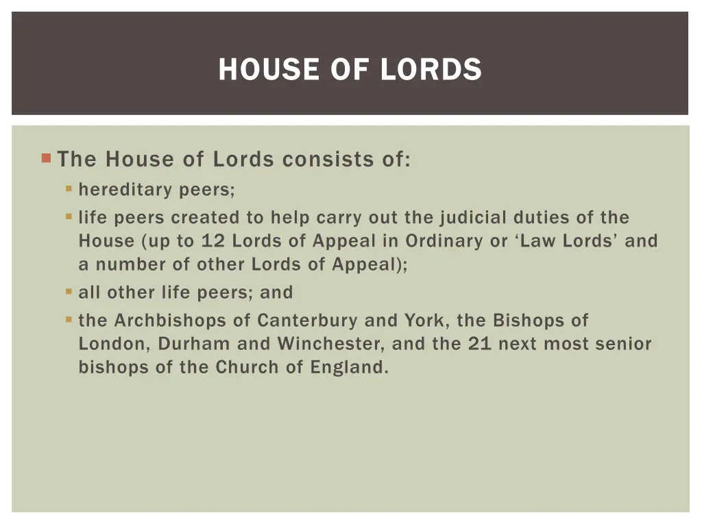 house of lords house of lords