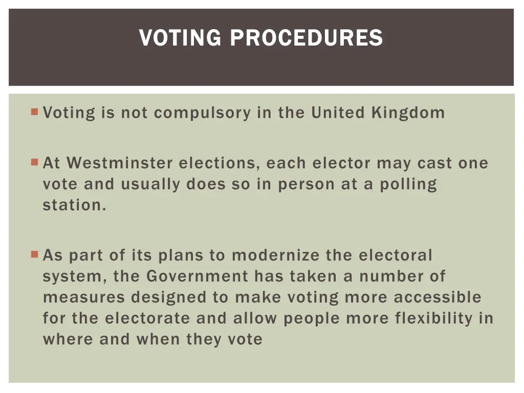 voting procedures voting procedures