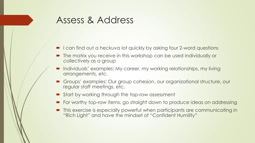 assess address