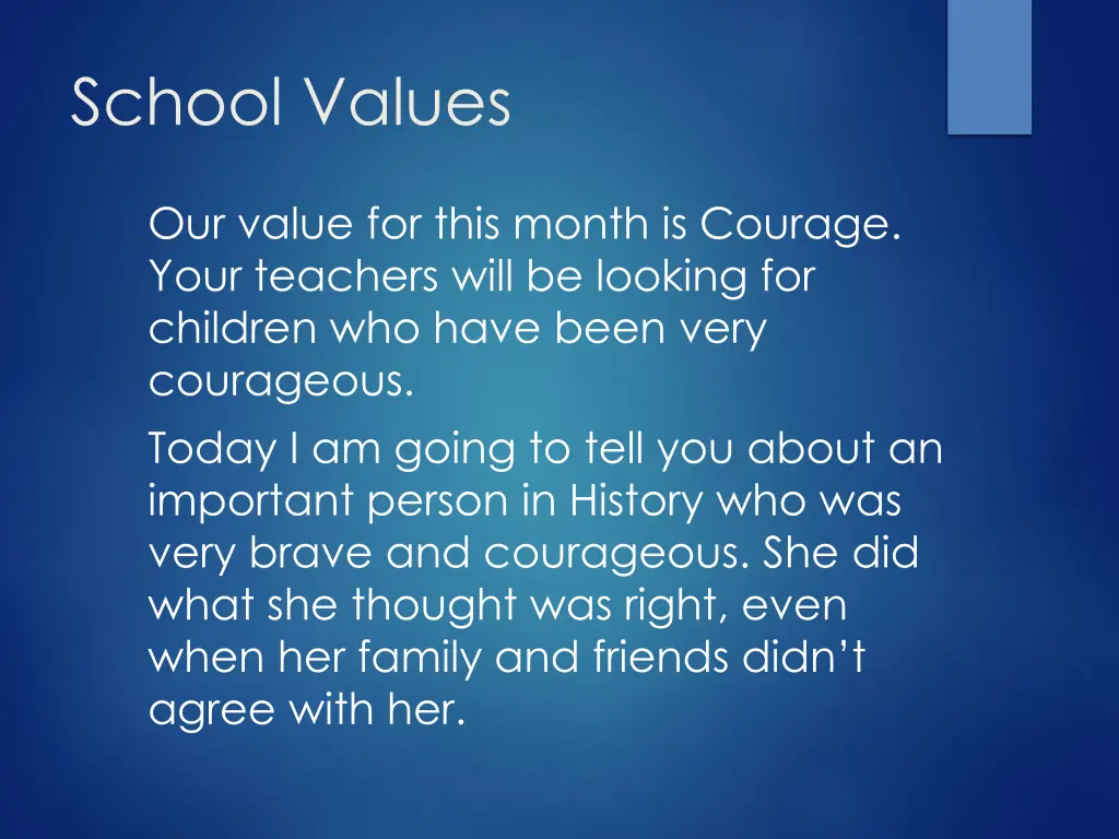 school values