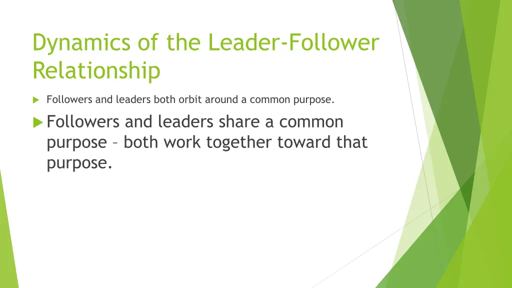 dynamics of the leader follower relationship 1